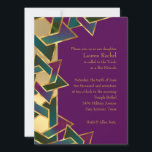Bat Mitzvah Purple Teal Star of David on Any Color Invitation<br><div class="desc">Bar Mitzvah and Bat Mitzvah invitation sets designed by Umua. Printed and shipped by Zazzle or its partners.</div>