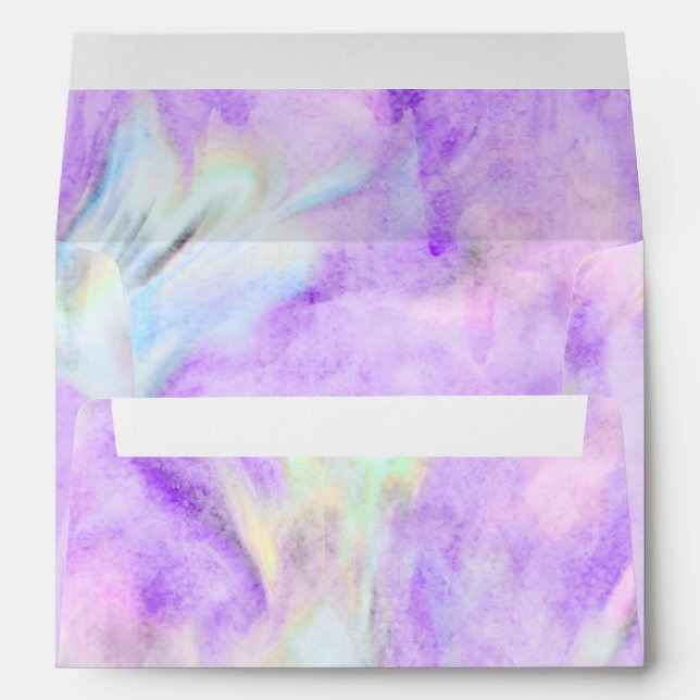 Bat Mitzvah Purple Tie Dye Design Envelope (Back (Bottom))