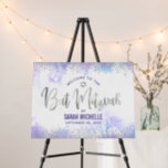 Bat Mitzvah Purple Watercolor Silver Foil Welcome Foam Board<br><div class="desc">Proudly welcome every guest of your daughter’s Bat Mitzvah party! Display this stunning, modern, stylish, personalized foam core poster board to add to her special day. A sparkly silver faux foil Star of David and tiny confetti glitter dots plus modern handwritten script overlay a soft purple watercolor background. Personalize the...</div>