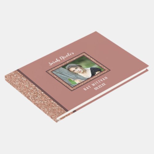 Bat Mitzvah Rose Gold Special Occasion Photo Guest Book