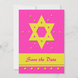 Bat Mitzvah Save the Date Invitation Card