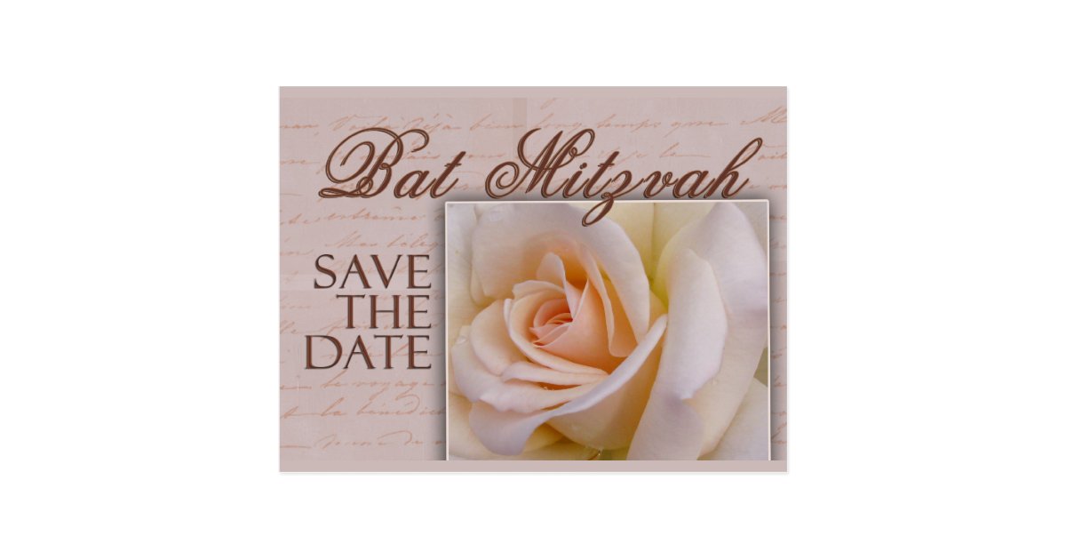 Bat Mitzvah Save The Date Postcard Zazzle Bat Mitzvah Save The Date Postcard Zazzle