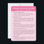BAT MITZVAH service question answer advice pink Invitation<br><div class="desc">by kat massard >>> WWW.SIMPLYSWEETPAPERIE.COM <<<

A handy insert for your BAT MITZVAH outlining a few questions and answers</div>