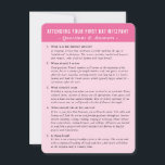 BAT MITZVAH service question answer advice pink Invitation<br><div class="desc">by kat massard >>> WWW.SIMPLYSWEETPAPERIE.COM <<<

A handy insert for your BAT MITZVAH outlining a few questions and answers</div>