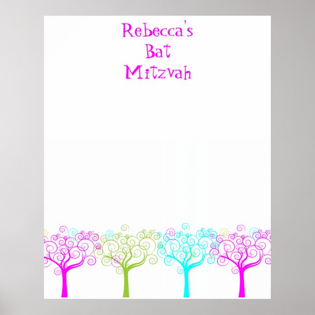 Bat Mitzvah Sign In Board (Front)