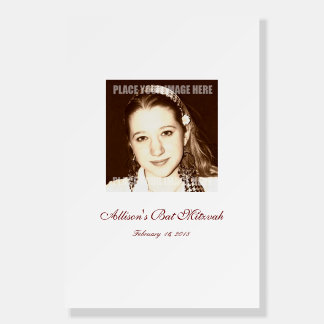 Bat Mitzvah Sign In Party Board foam poster