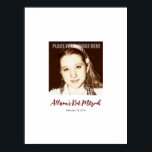 Bat Mitzvah Sign In Party Board poster<br><div class="desc">Bat Mitzvah sign-in party board. Customize with your photo and let your guests write a memory on your special day. Thank you for looking at Happy foods designs!</div>