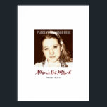 Bat Mitzvah Sign In Party Board poster<br><div class="desc">Bat Mitzvah sign-in party board. Customize with your photo and let your guests write a memory on your special day. Thank you for looking at Happy foods designs!</div>