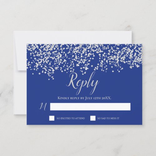 Bat mitzvah silver confetti rsvp