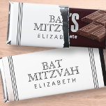 Bat Mitzvah Simple Modern Elegant Hershey Bar Favors<br><div class="desc">This simple and modern design is composed of sans serif and serif typography.</div>