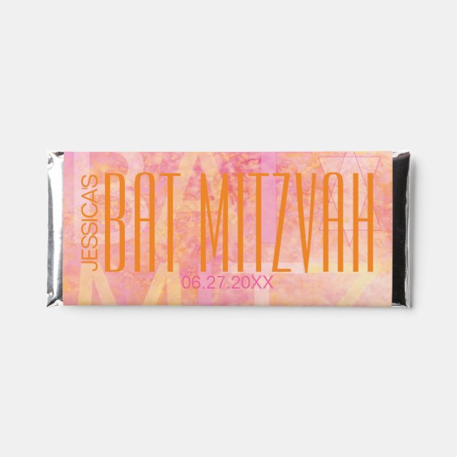 Bat Mitzvah Simply Subtle Chocolate Candy Bar (Front)