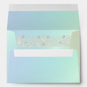 Bat Mitzvah Sparkle and Lace Rainbow Envelope