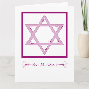 bat mitzvah (star of david elegance) card