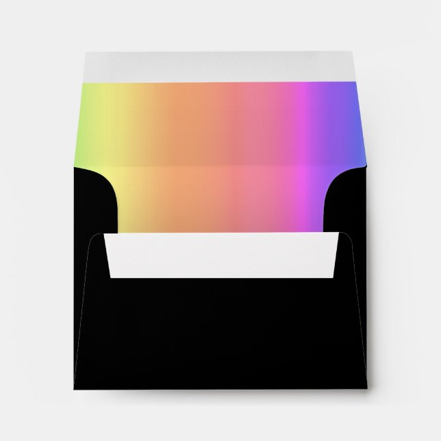 Bat Mitzvah Star of David Rainbow Envelope (Back (Bottom))