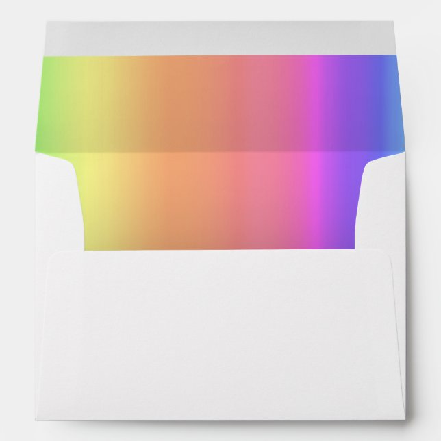 Bat Mitzvah Star of David Rainbow Envelope (Back (Bottom))