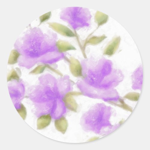 Bat Mitzvah Sweet Azaleas Classic Round Sticker