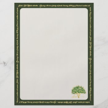 Bat Mitzvah Tree Of Life With Border Flyer by InBeTeen at Zazzle