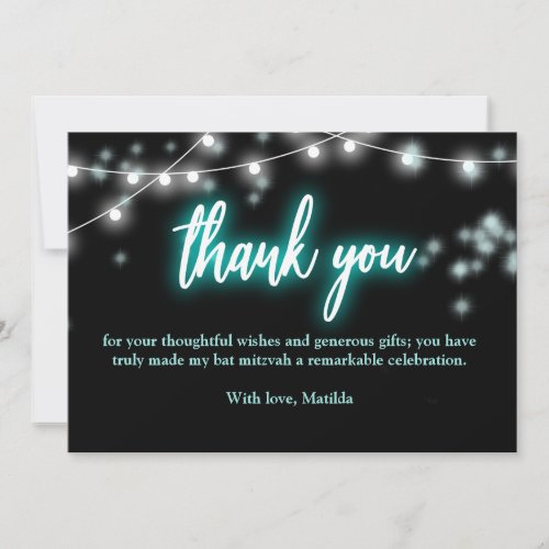Bat Mitzvah Turquoise Neon Themed
