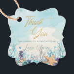 Bat Mitzvah Under the Sea Beach Ocean Birthday Favor Tags<br><div class="desc">Personalize these lovely under the sea themed Bat Mitzvah favor tags with own wording easily and quickly,  simply press the Edit Using Design Tools button to further re-arrange and format the style and placement of the text.  Matching items available in store!  (c) The Happy Cat Studio</div>