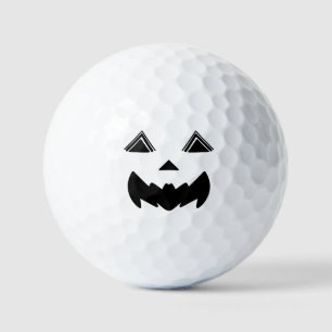 Bat-Mouth Jack O’Lantern with Lined Triangle Eyes Golf Balls