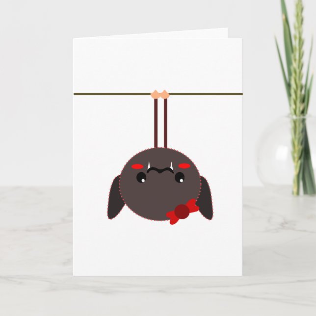 bat on a wire vampire card (Front)