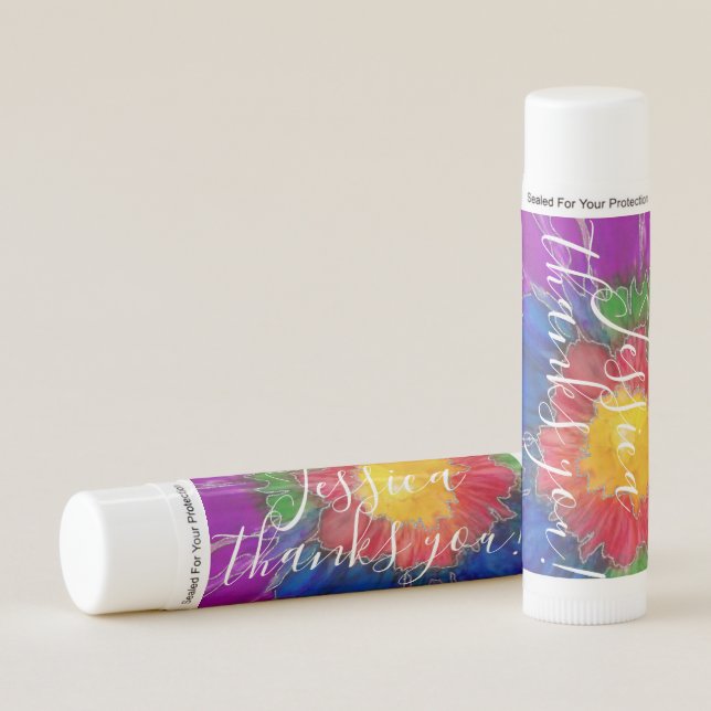 Bat or Bar Mitzvah  Elegant Tie Dyed Lip Balm (Front)