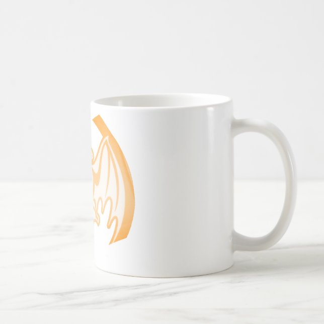 Bat Orange Inv The MUSEUM Zazzle Gifts Coffee Mug (Right)