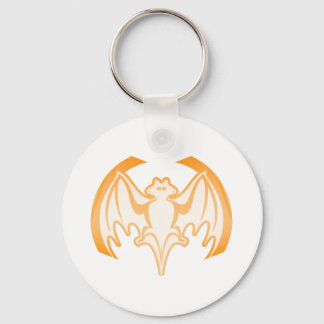 Bat Orange Inv The MUSEUM Zazzle Gifts Keychain