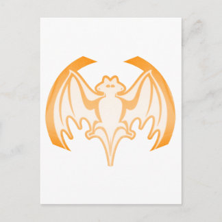 Bat Orange Inv The MUSEUM Zazzle Gifts Postcard