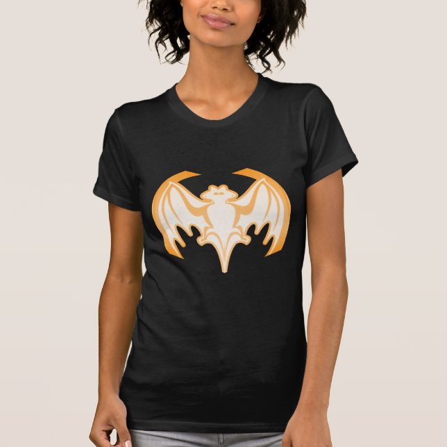 Bat Orange Inv The MUSEUM Zazzle Gifts T-Shirt (Front)