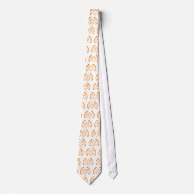 Bat Orange Inv The MUSEUM Zazzle Gifts Tie (Front)
