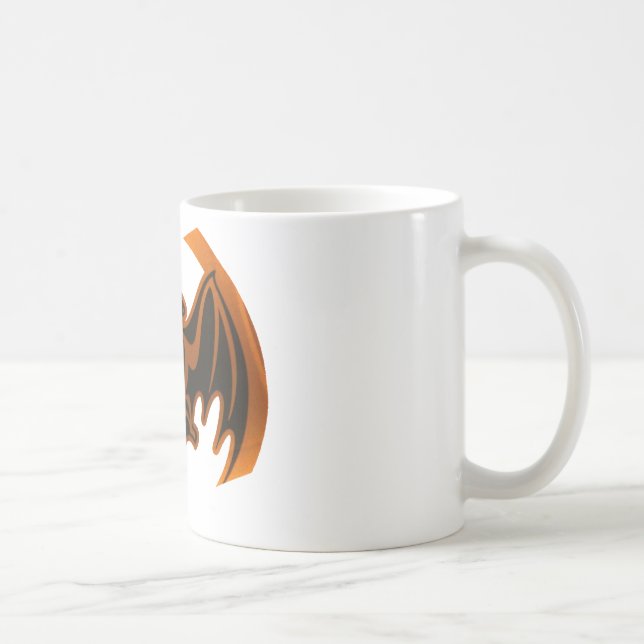 Bat Orange The MUSEUM Zazzle Gifts Coffee Mug (Right)