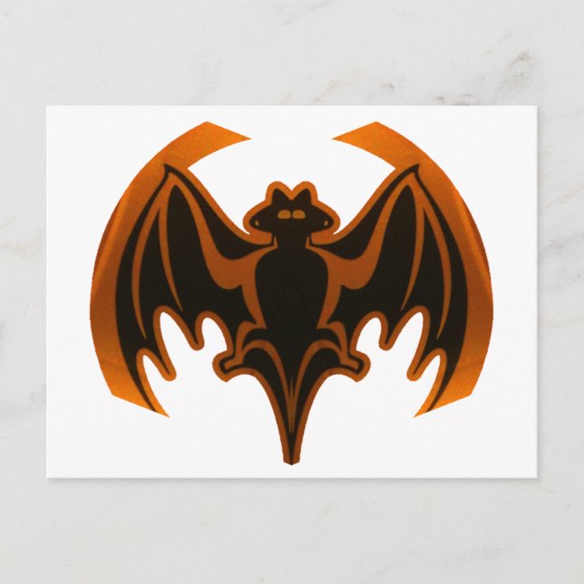 Bat Orange The MUSEUM Zazzle Gifts Postcard (Front)