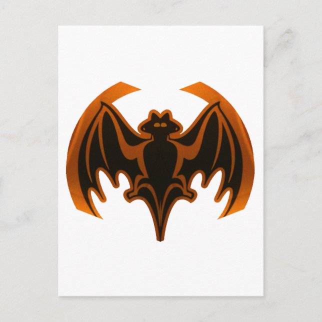 Bat Orange The MUSEUM Zazzle Gifts Postcard (Front)