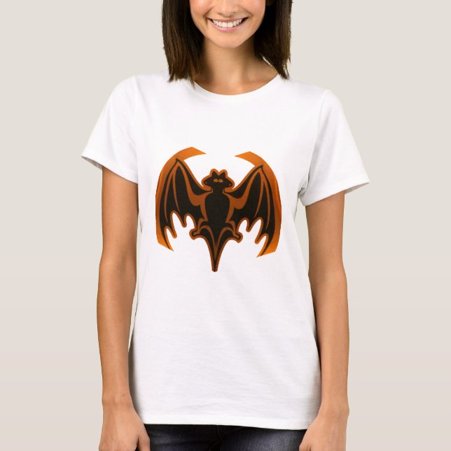 Bat Orange The MUSEUM Zazzle Gifts T-Shirt (Front)