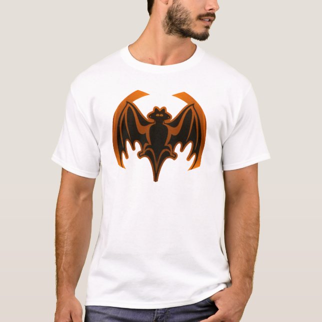 Bat Orange The MUSEUM Zazzle Gifts T-Shirt (Front)