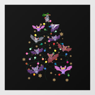 Bat Ornament Decoration Christmas Tree Tee Bat Xma Floor Decals