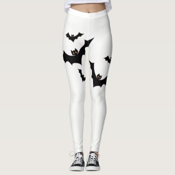 Bat Pattern Halloween Leggings by Wesly_DLR at Zazzle