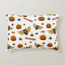 Bat, pumpkin and spider pattern