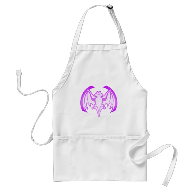 Bat Purple Inv The MUSEUM Zazzle Gifts Adult Apron (Front)