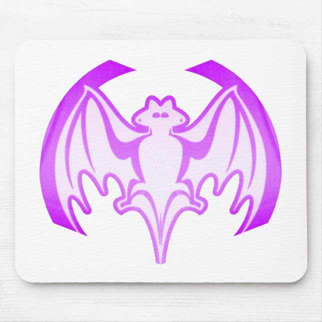 Bat Purple Inv The MUSEUM Zazzle Gifts Mouse Pad (Front)