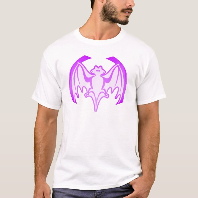 Bat Purple Inv The MUSEUM Zazzle Gifts T-Shirt (Front)