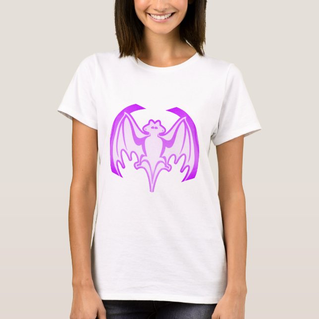 Bat Purple Inv The MUSEUM Zazzle Gifts T-Shirt (Front)