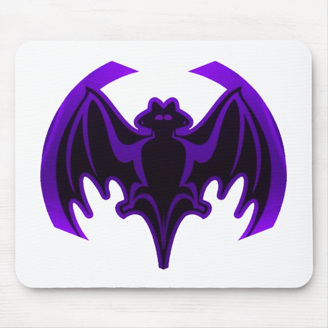 Bat Purple The MUSEUM Zazzle Gifts Mouse Pad (Front)