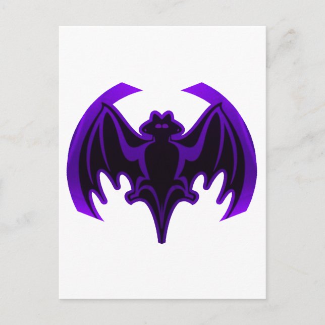 Bat Purple The MUSEUM Zazzle Gifts Postcard (Front)