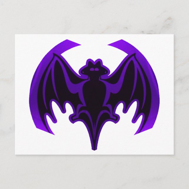 Bat Purple The MUSEUM Zazzle Gifts Postcard (Front)