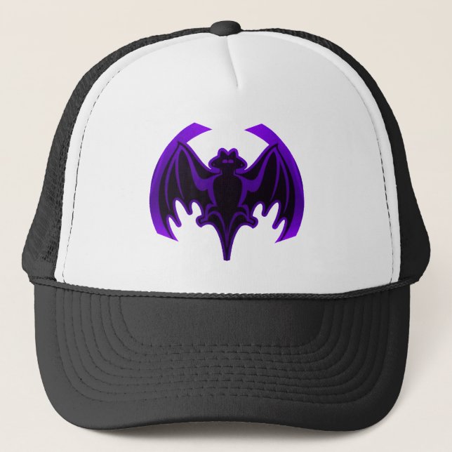 Bat Purple The MUSEUM Zazzle Gifts Trucker Hat (Front)