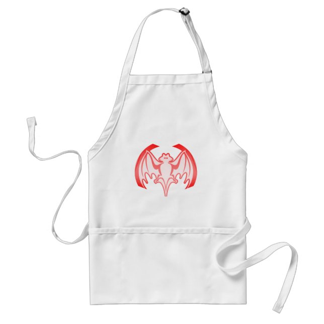 Bat Red Inv MUSEUM Zazzle Gifts Adult Apron (Front)