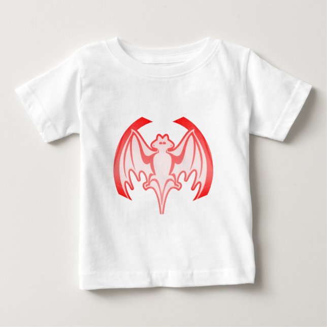Bat Red Inv MUSEUM Zazzle Gifts Baby T-Shirt (Front)