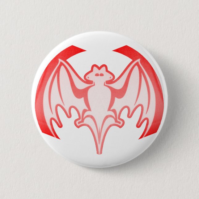 Bat Red Inv MUSEUM Zazzle Gifts Button (Front)